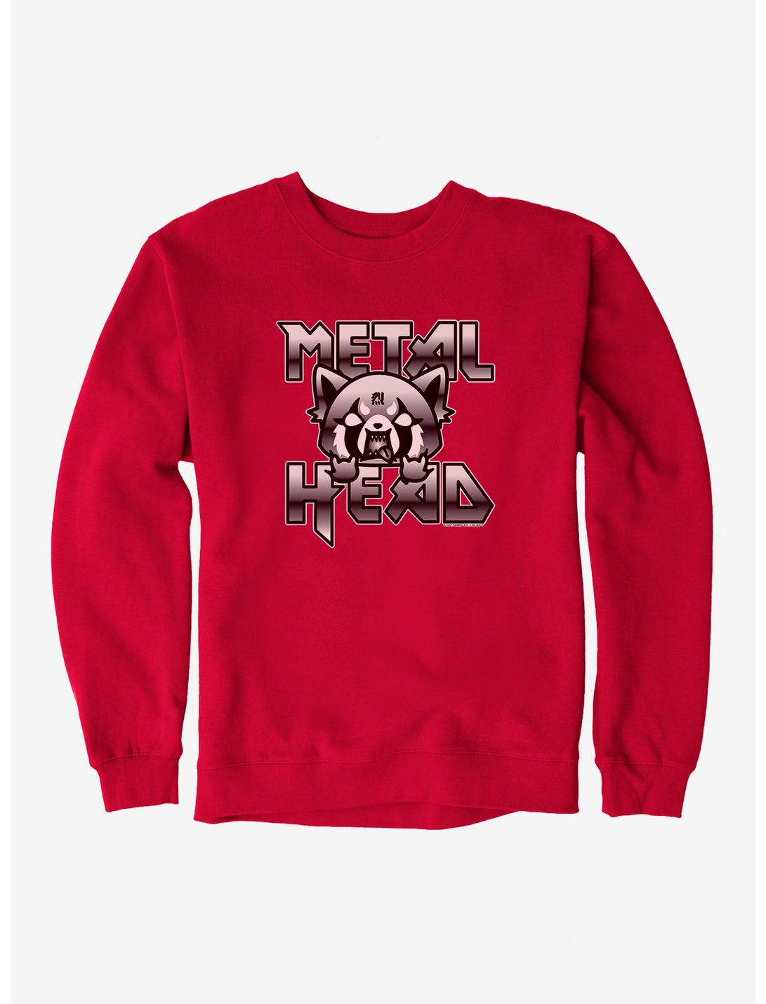 Aggretsuko Metal Head Sweatshirt, RED, hi-res