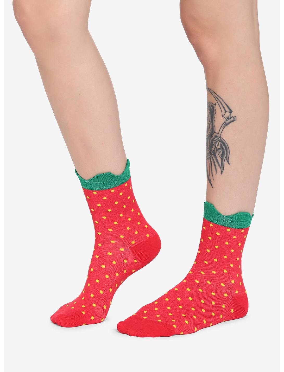Strawberry Ankle Socks, , hi-res