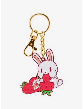 Bunny & Strawberry Key Chain, , hi-res