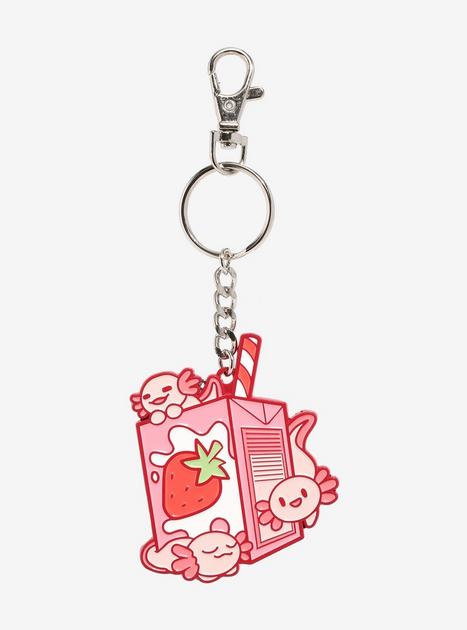 Axolotl Strawberry Juice Key Chain | Hot Topic