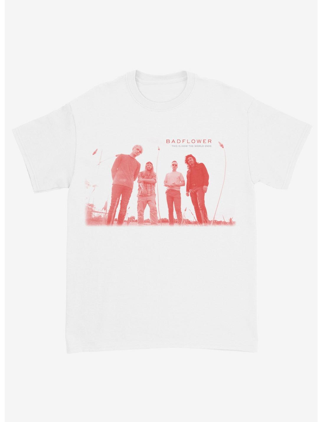 Badflower This Is How The World Ends Group Photo Girls T-Shirt, BRIGHT WHITE, hi-res