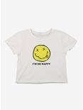 Nirvana So Happy Girls Crop T-Shirt, BRIGHT WHITE, hi-res