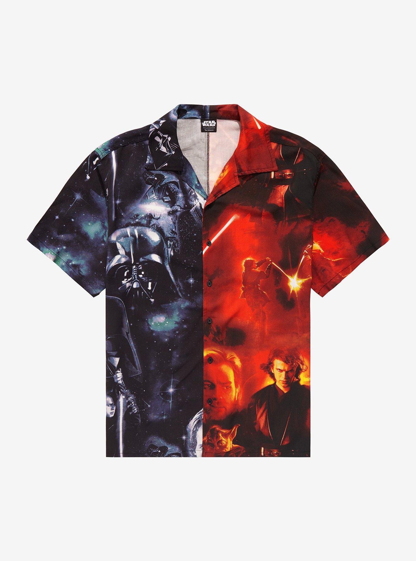 Our Universe Star Wars Anakin Darth Vader Split Woven Button-Up, RED, hi-res