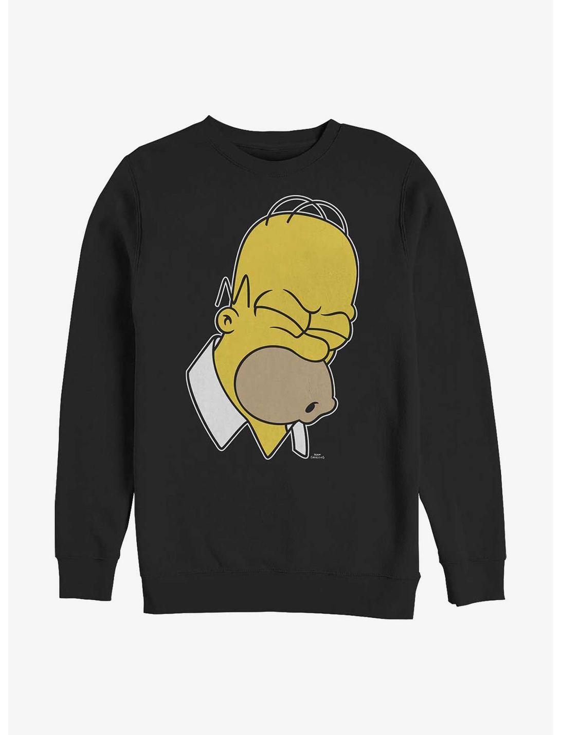 The Simpsons Doh Homer Crew Sweatshirt, BLACK, hi-res