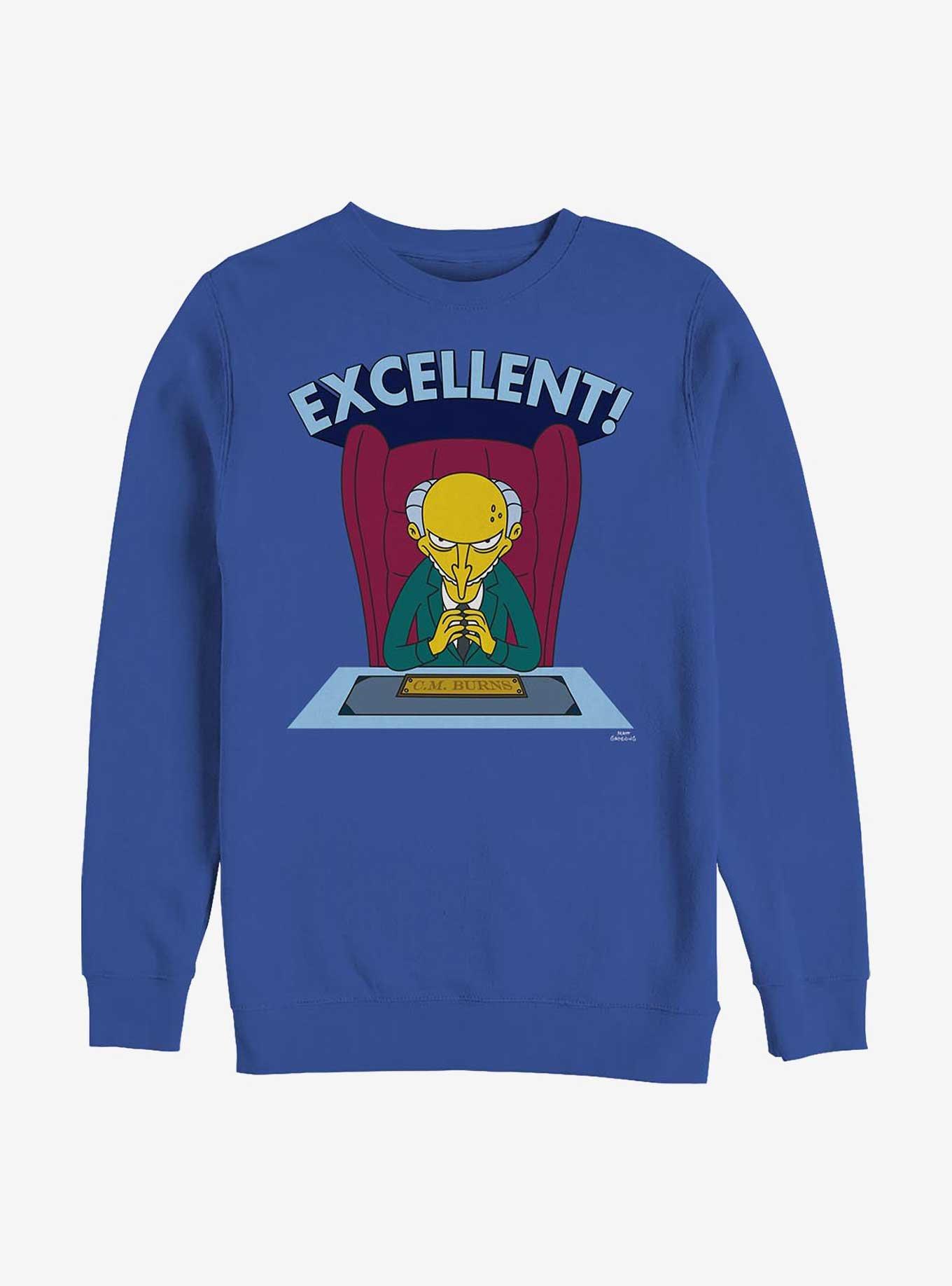 The Simpsons Excellent Burns Crew Sweatshirt