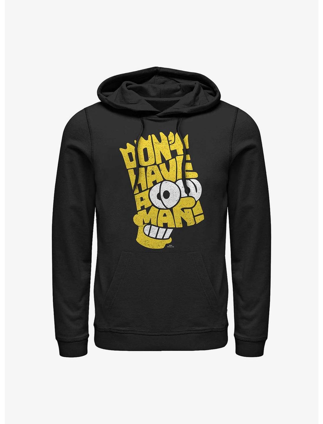 The Simpsons Bart Don't Have A Cow Man Hoodie, BLACK, hi-res