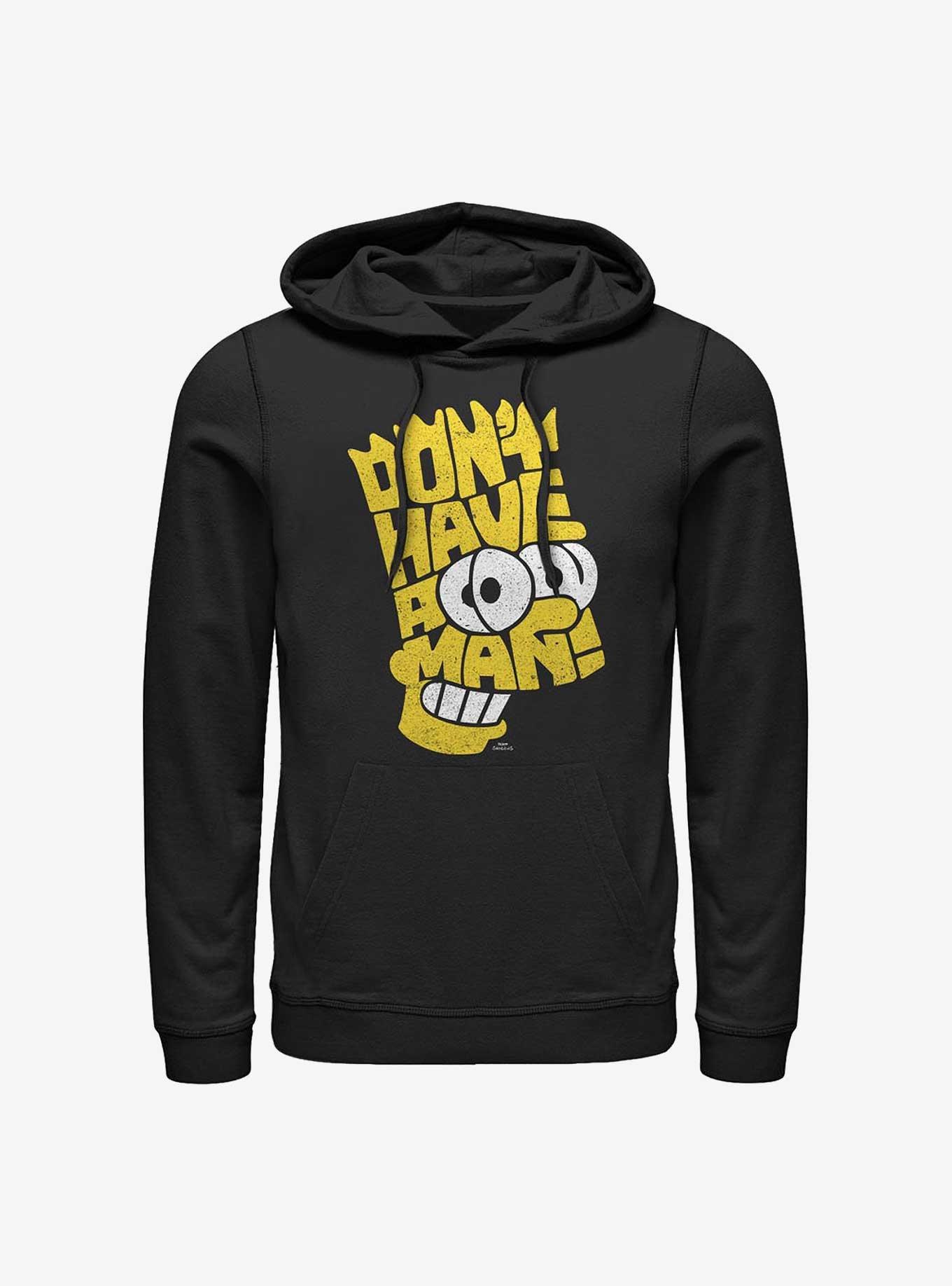 The Simpsons Bart Don't Have A Cow Man Hoodie, BLACK, hi-res