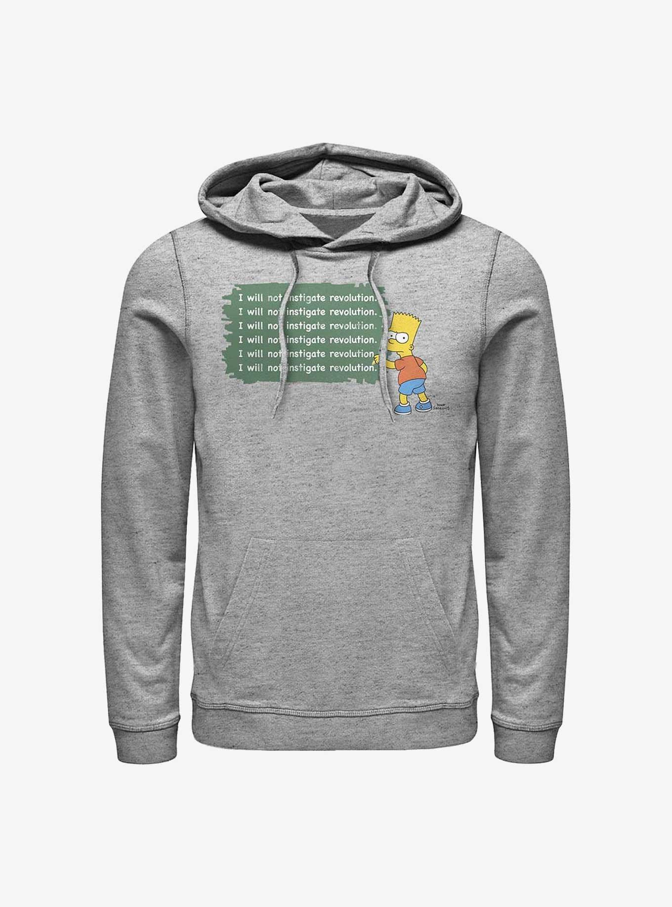 The Simpsons Bart Instigate A Revolution Hoodie, ATH HTR, hi-res