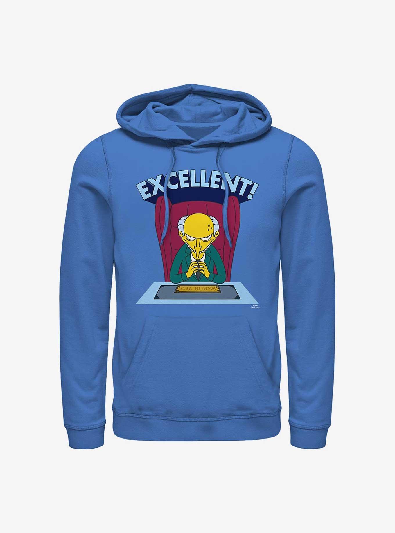 The Simpsons Excellent Burns Hoodie, ROYAL, hi-res