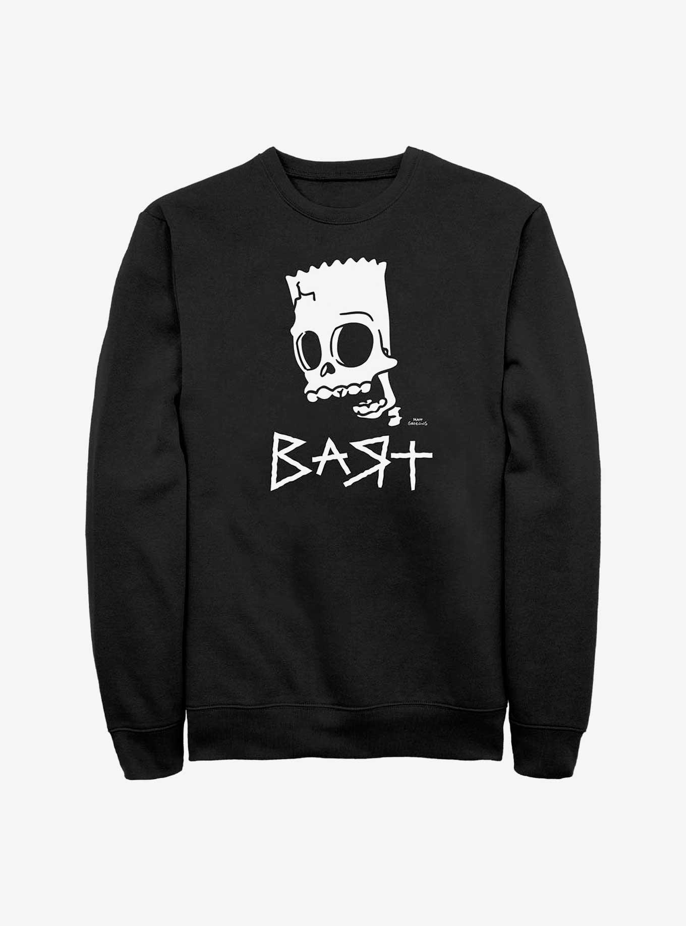 The Simpsons Bart Punk Crew Sweatshirt, BLACK, hi-res