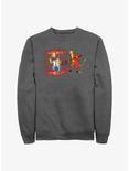 The Simpsons Devil Flanders Crew Sweatshirt, CHAR HTR, hi-res