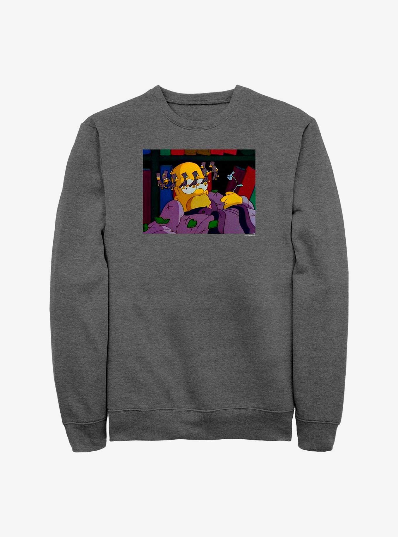 The Simpsons Dizzy Homer Crew Sweatshirt, , hi-res