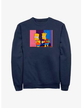 The Simpsons Double Bart Crew Sweatshirt, NAVY, hi-res