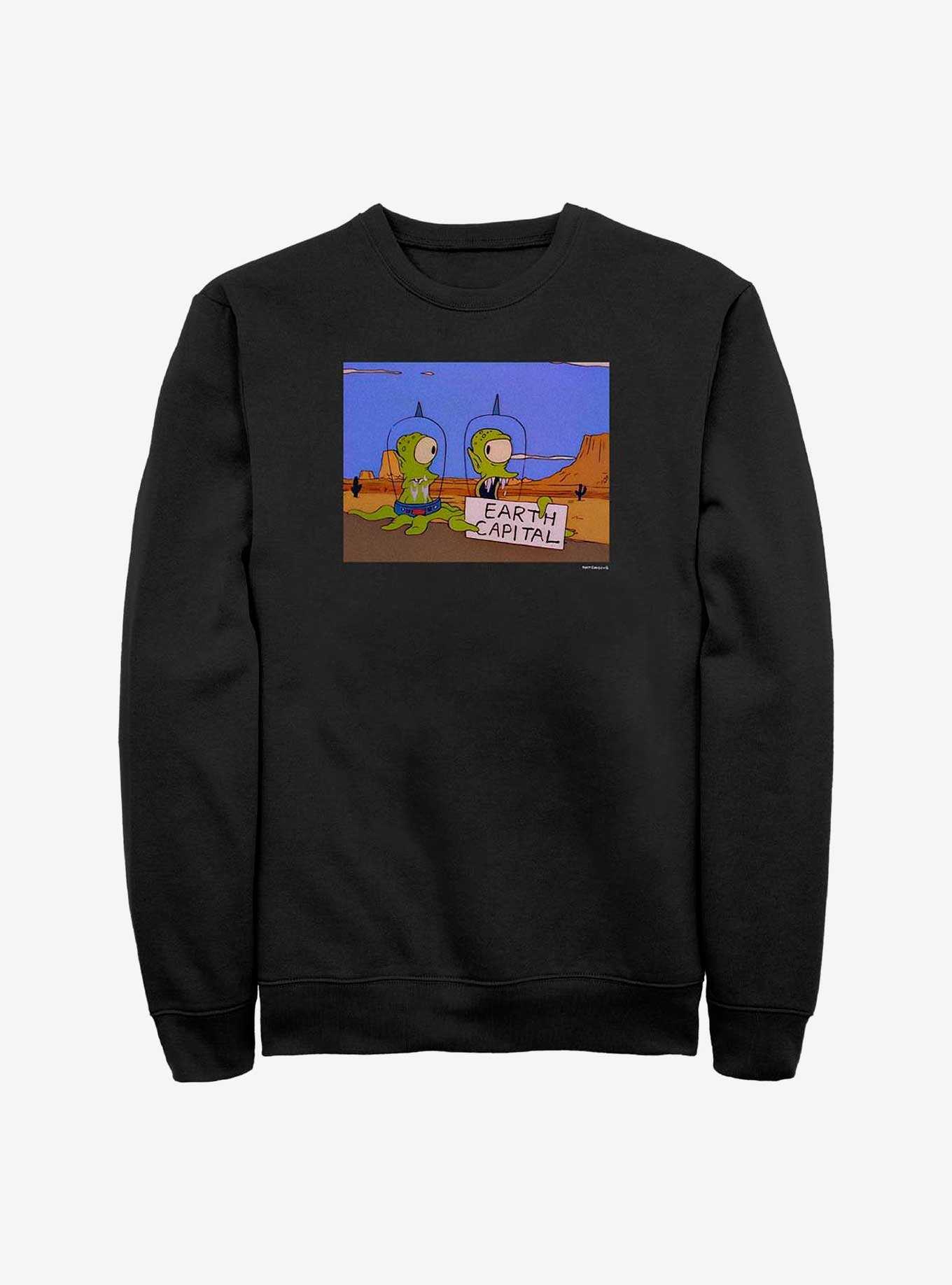 The Simpsons Earth Capital Crew Sweatshirt, , hi-res
