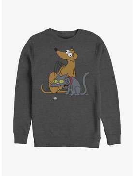 The Simpsons Family Pets Crew Sweatshirt, , hi-res