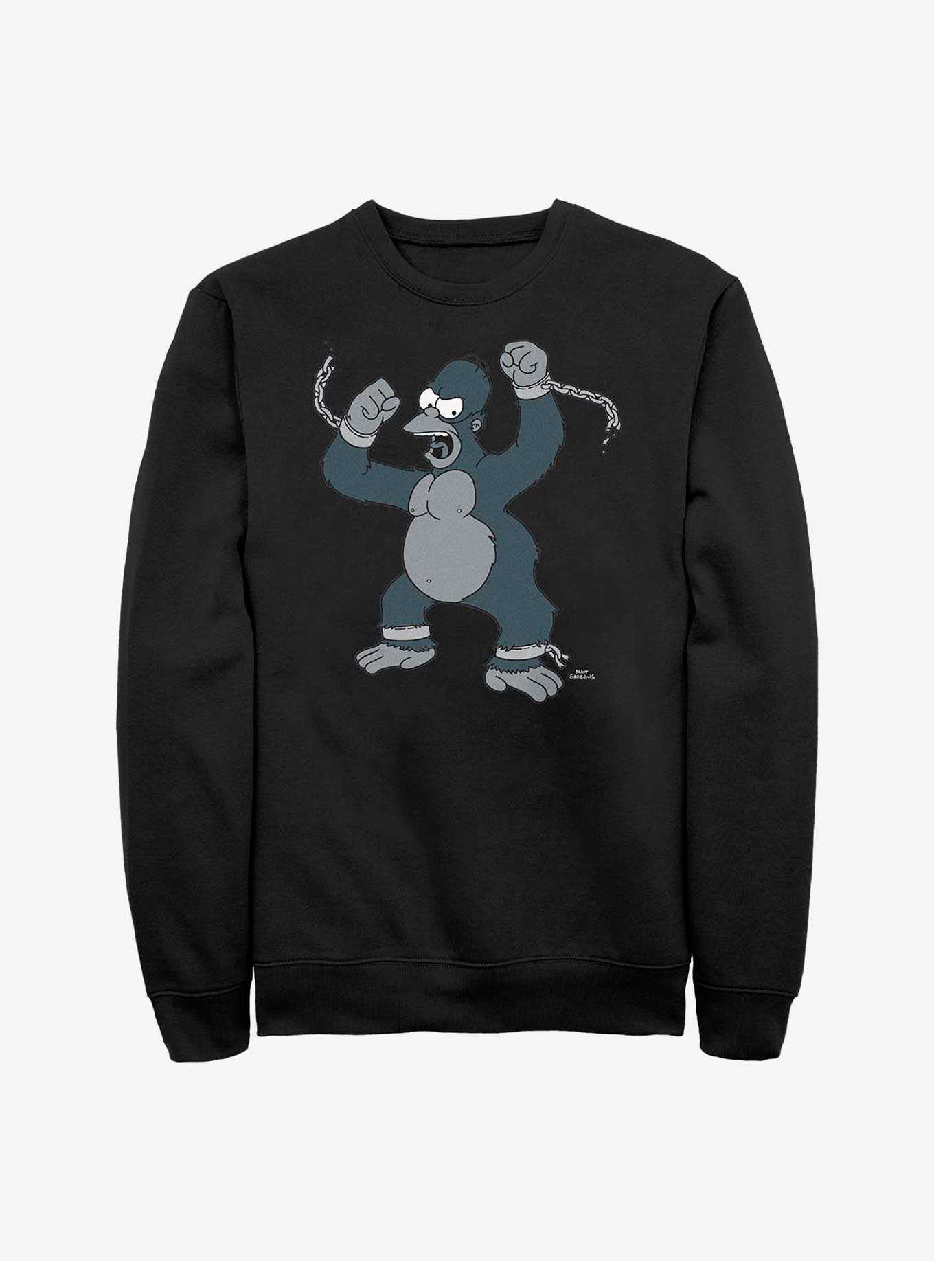 The Simpsons Gorilla Homer Crew Sweatshirt, , hi-res