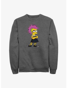 The Simpsons Lisa Punk Crew Sweatshirt, , hi-res