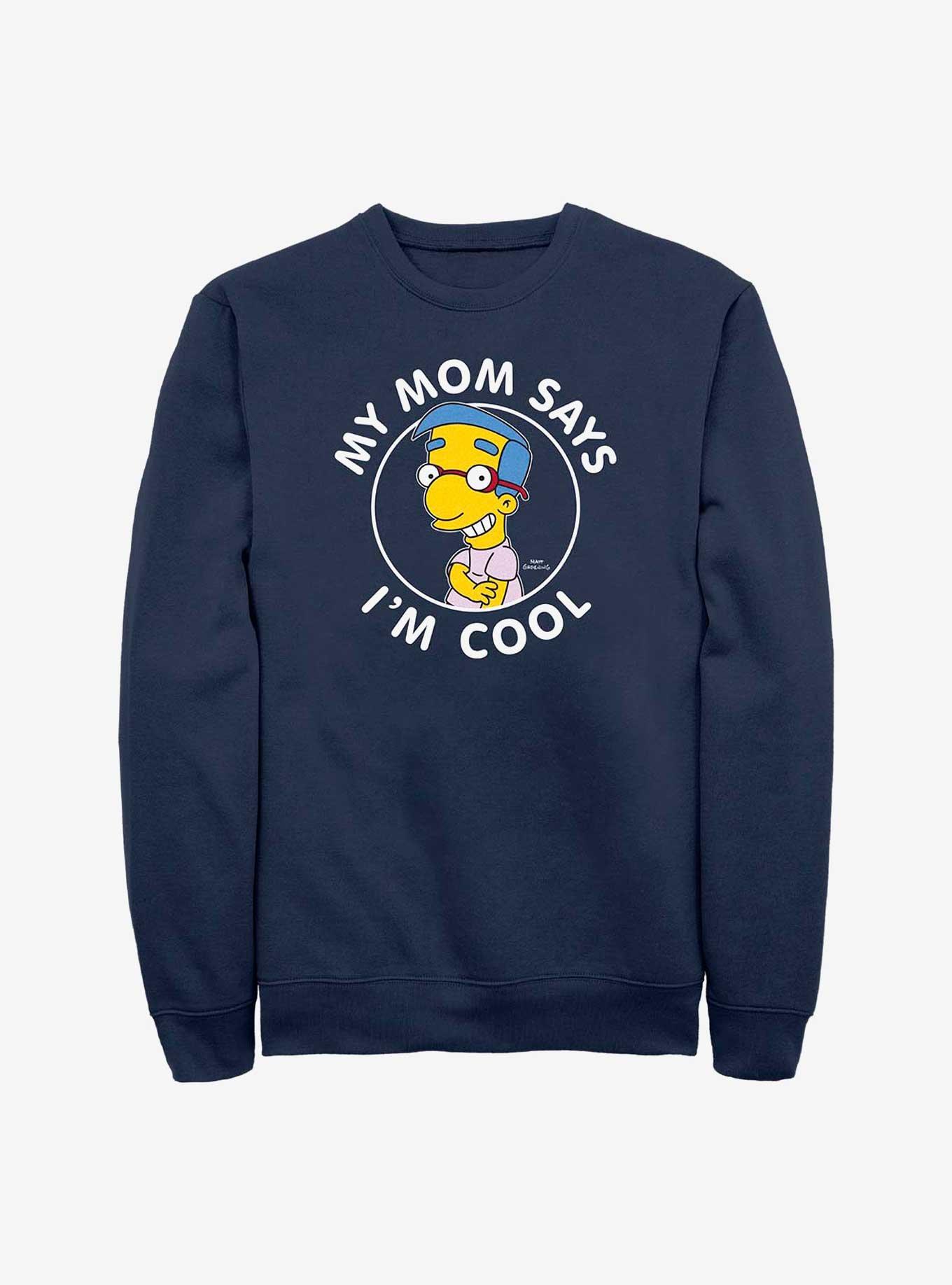 The Simpsons Milhouse Crew Sweatshirt, NAVY, hi-res