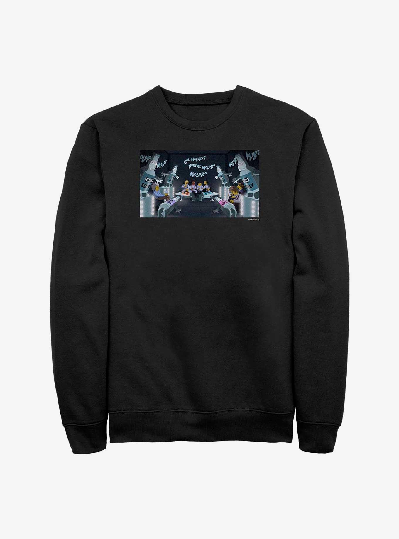 The Simpsons Moloko Crew Sweatshirt, BLACK, hi-res