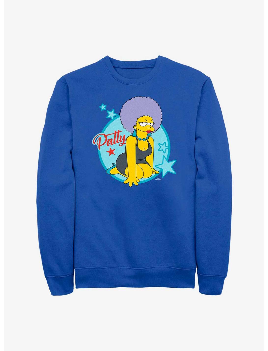 The Simpsons Patty Star Crew Sweatshirt, ROYAL, hi-res