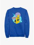 The Simpsons Patty Star Crew Sweatshirt, ROYAL, hi-res