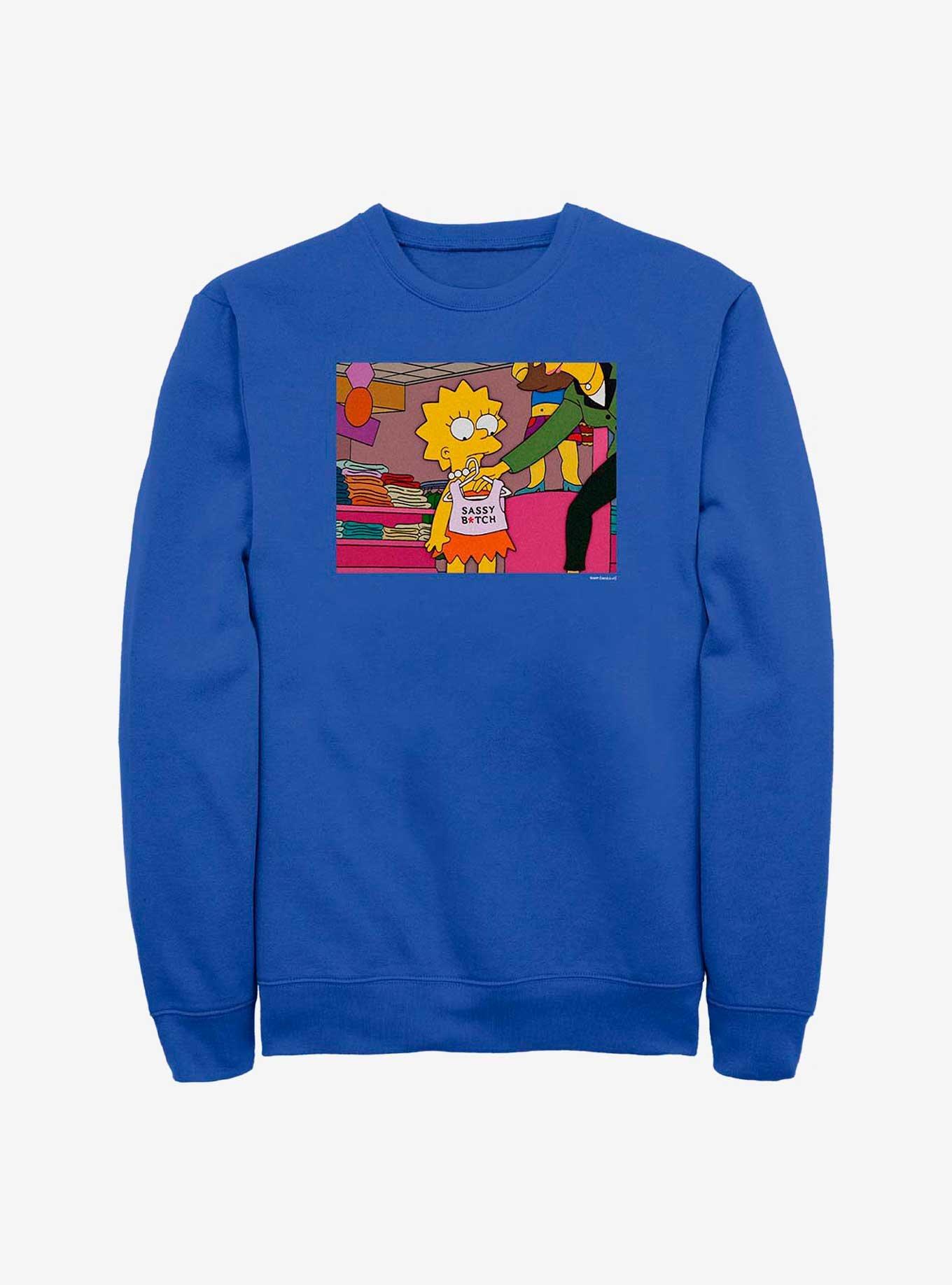 The Simpsons Sassy Lisa Crew Sweatshirt - BLUE | Hot Topic