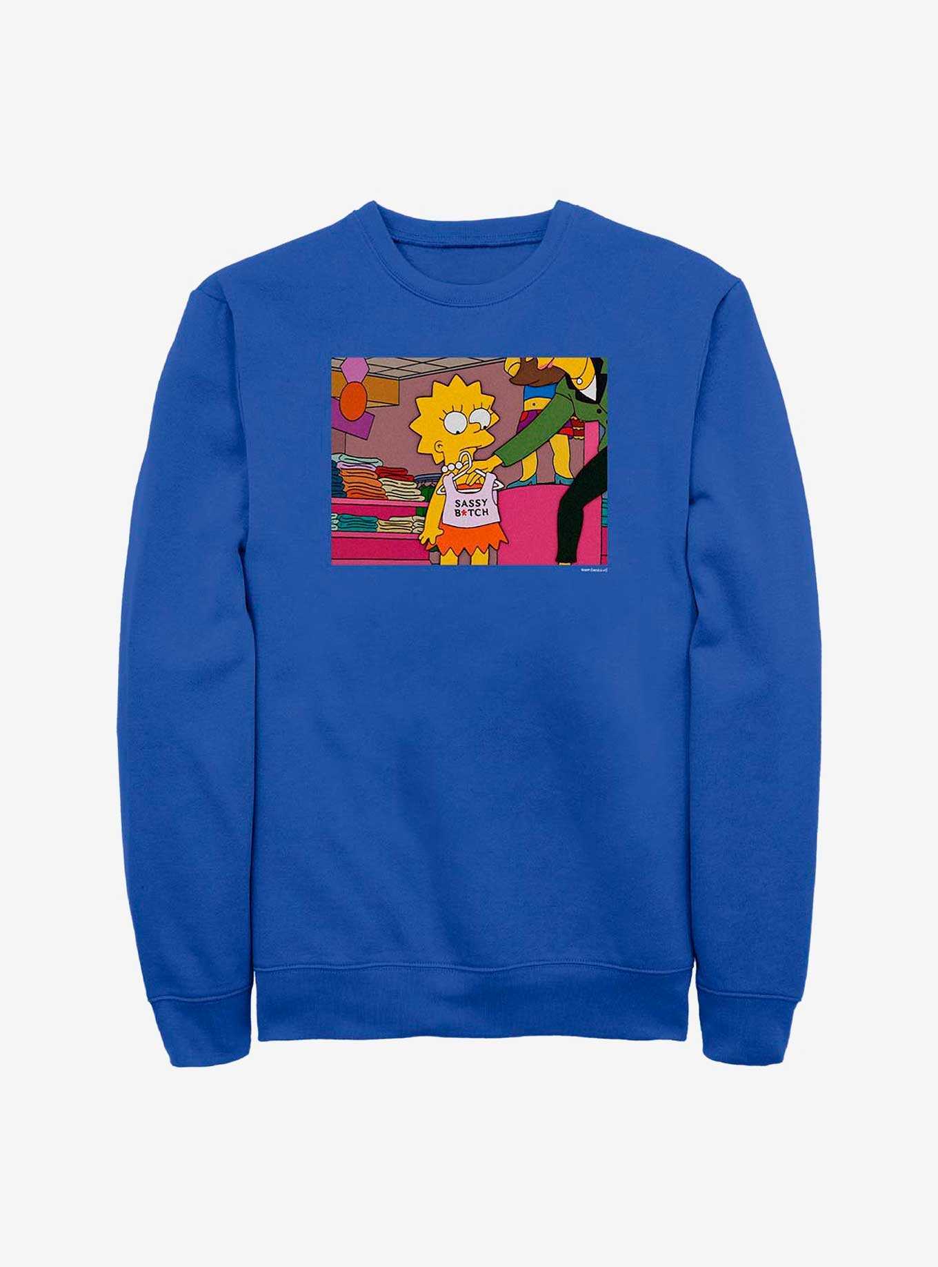 The Simpsons Sassy Lisa Crew Sweatshirt, , hi-res