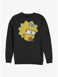 The Simpsons Sassy Maggie Crew Sweatshirt, BLACK, hi-res