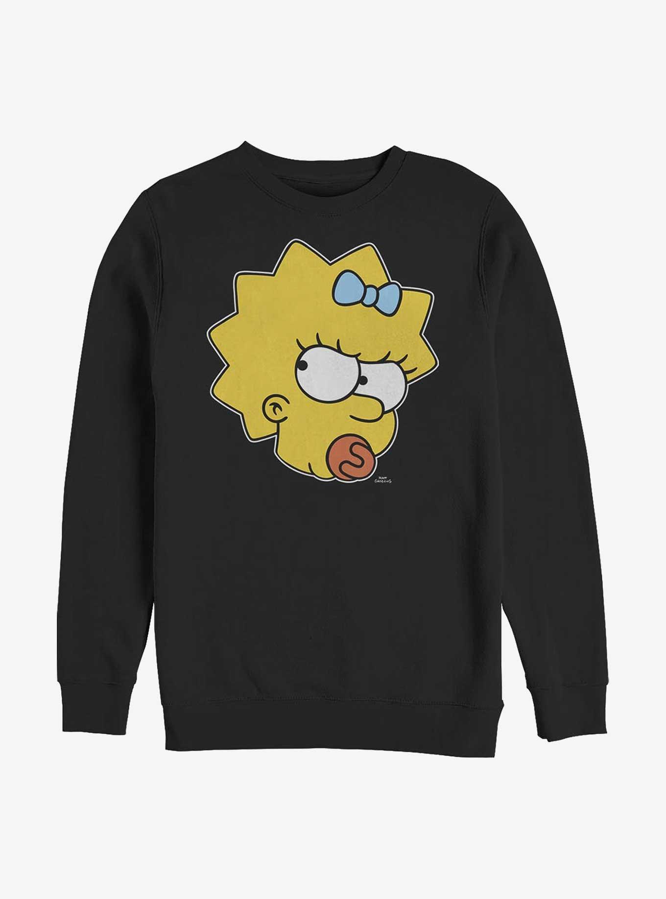 The Simpsons Sassy Maggie Crew Sweatshirt, BLACK, hi-res