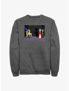 The Simpsons Shadow Burns Crew Sweatshirt, CHAR HTR, hi-res