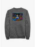The Simpsons Skeleton Theatre Crew Sweatshirt, CHAR HTR, hi-res