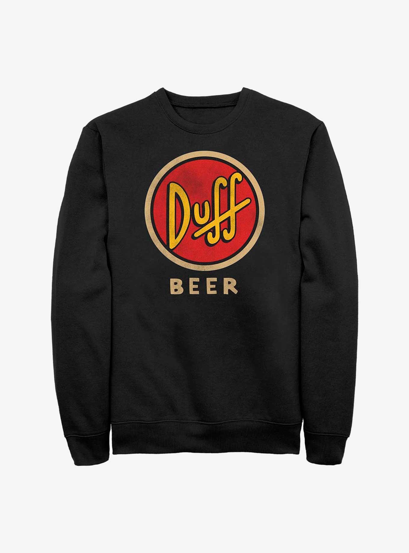 The Simpsons Vintage Duff Dark Crew Sweatshirt, BLACK, hi-res