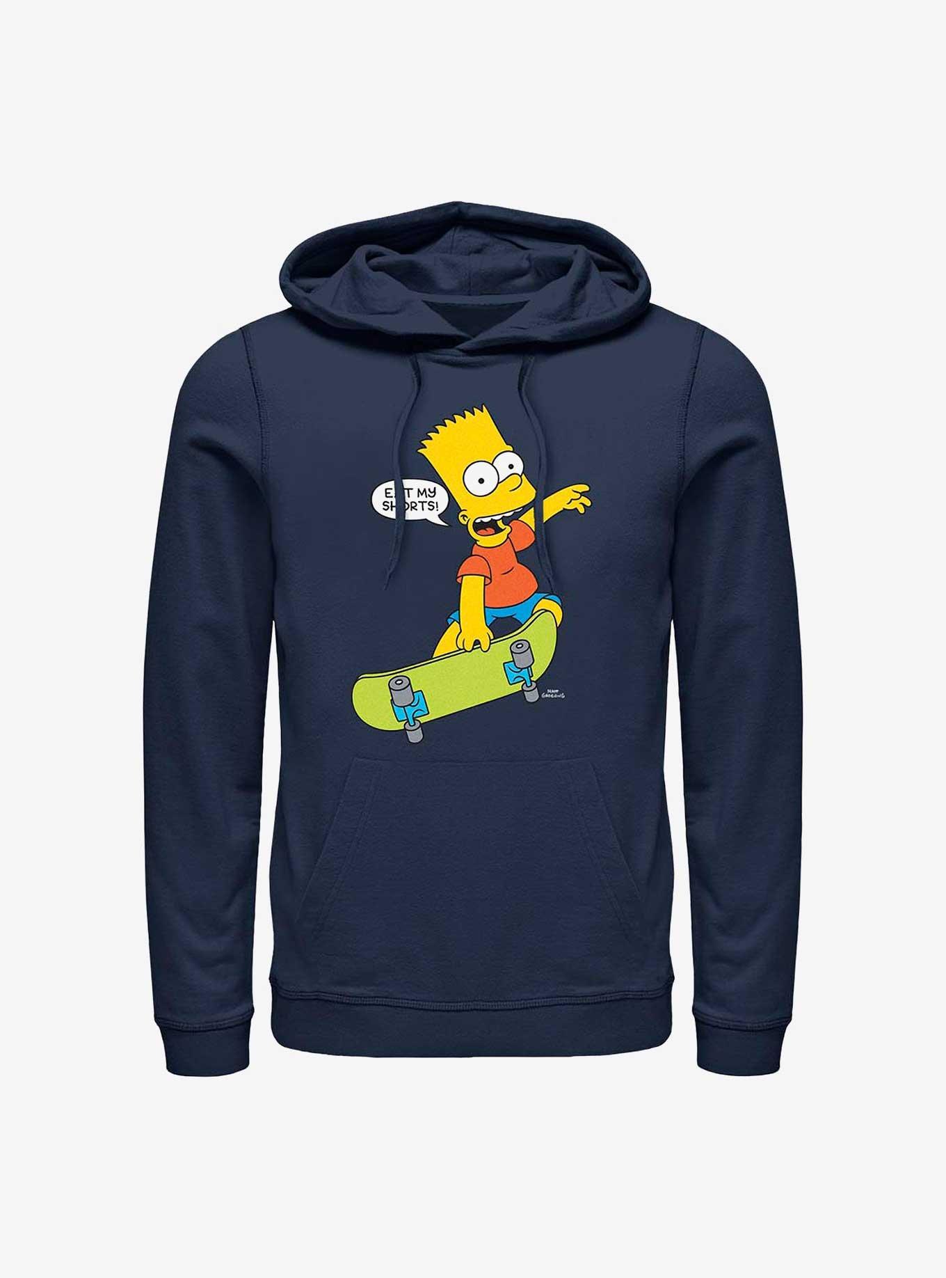 The Simpsons Bart Eat My Shorts Hoodie, NAVY, hi-res