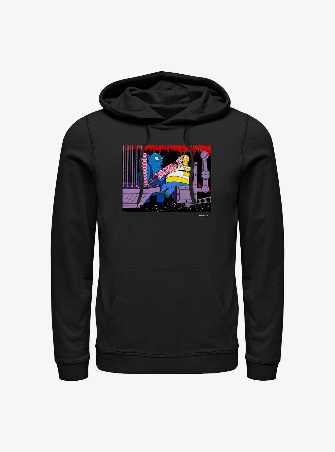 The Simpsons Devil Feeding Homer Hoodie, BLACK, hi-res