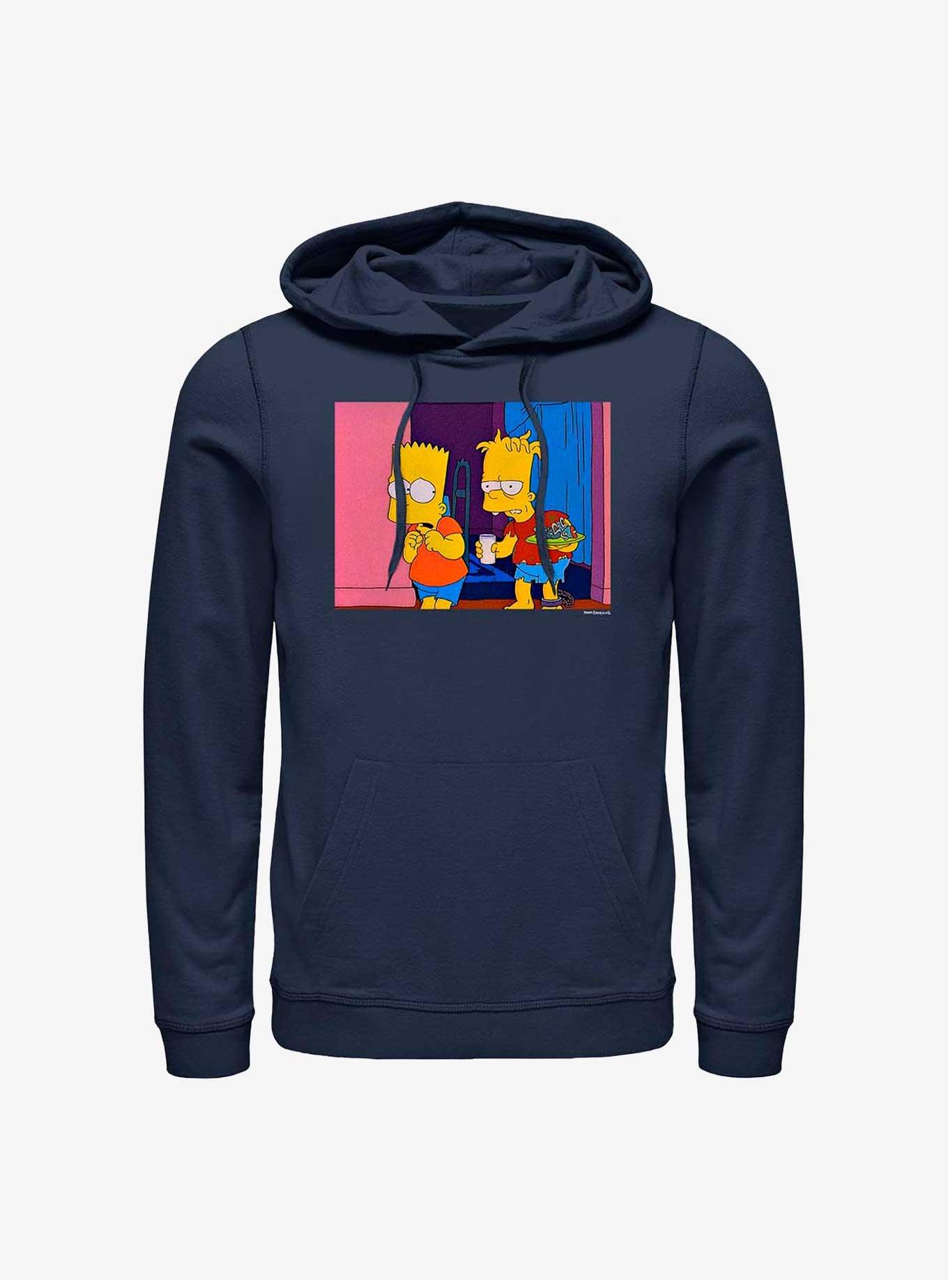 The Simpsons Double Bart Hoodie, NAVY, hi-res