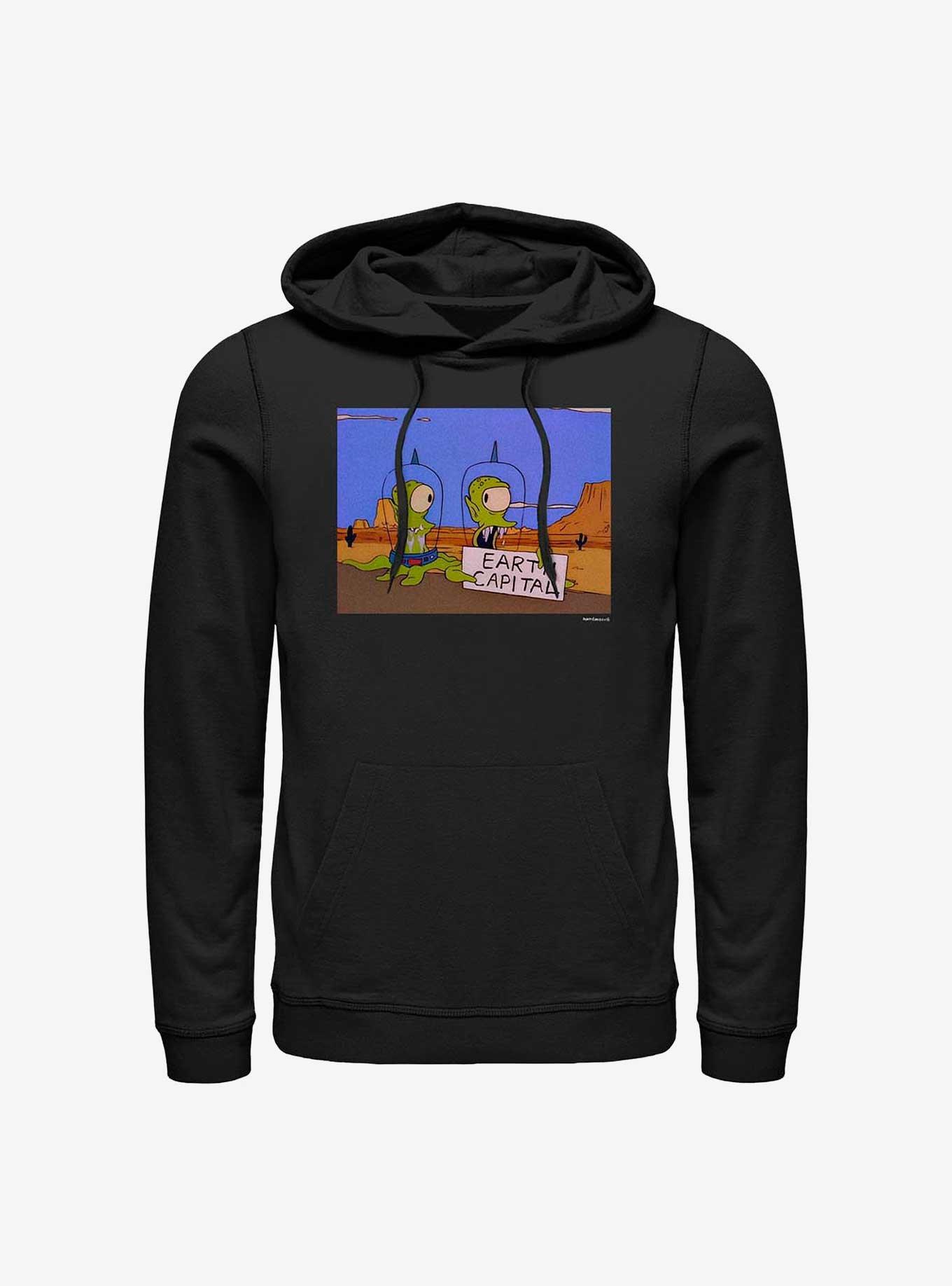 The Simpsons Earth Capital Hoodie, BLACK, hi-res