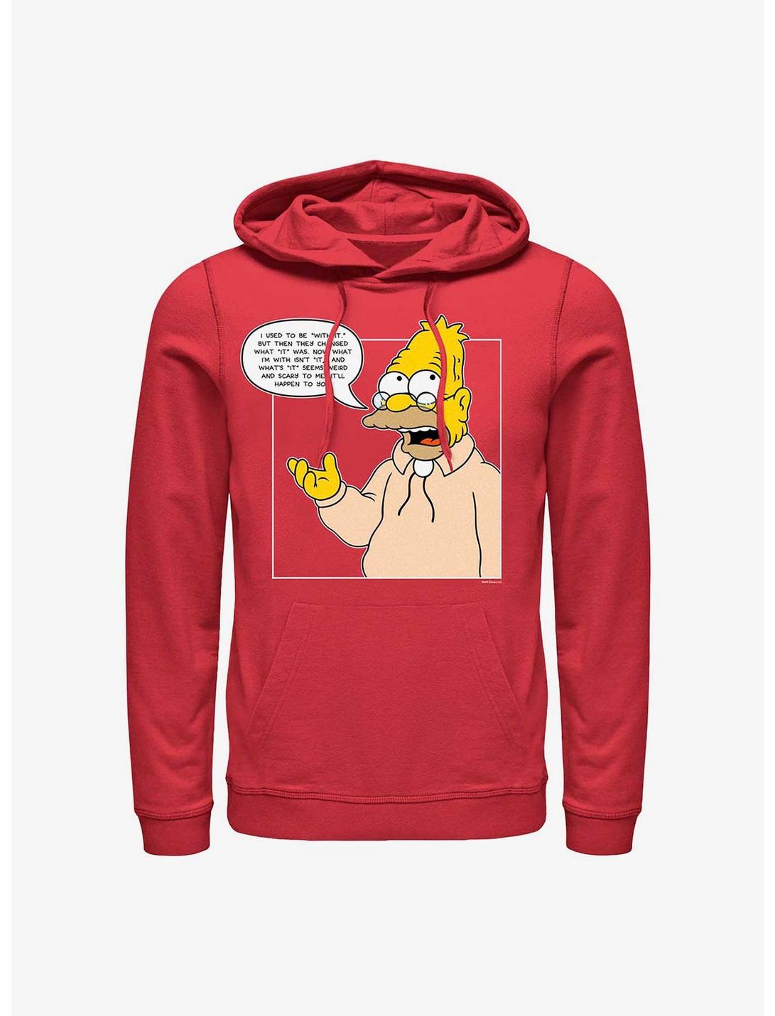 The Simpsons Forever Grampa Hoodie, RED, hi-res