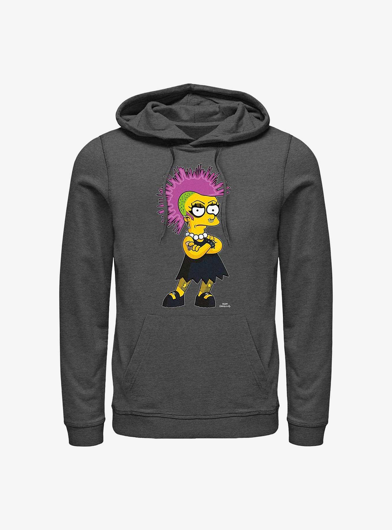 The Simpsons Lisa Punk Hoodie, CHAR HTR, hi-res