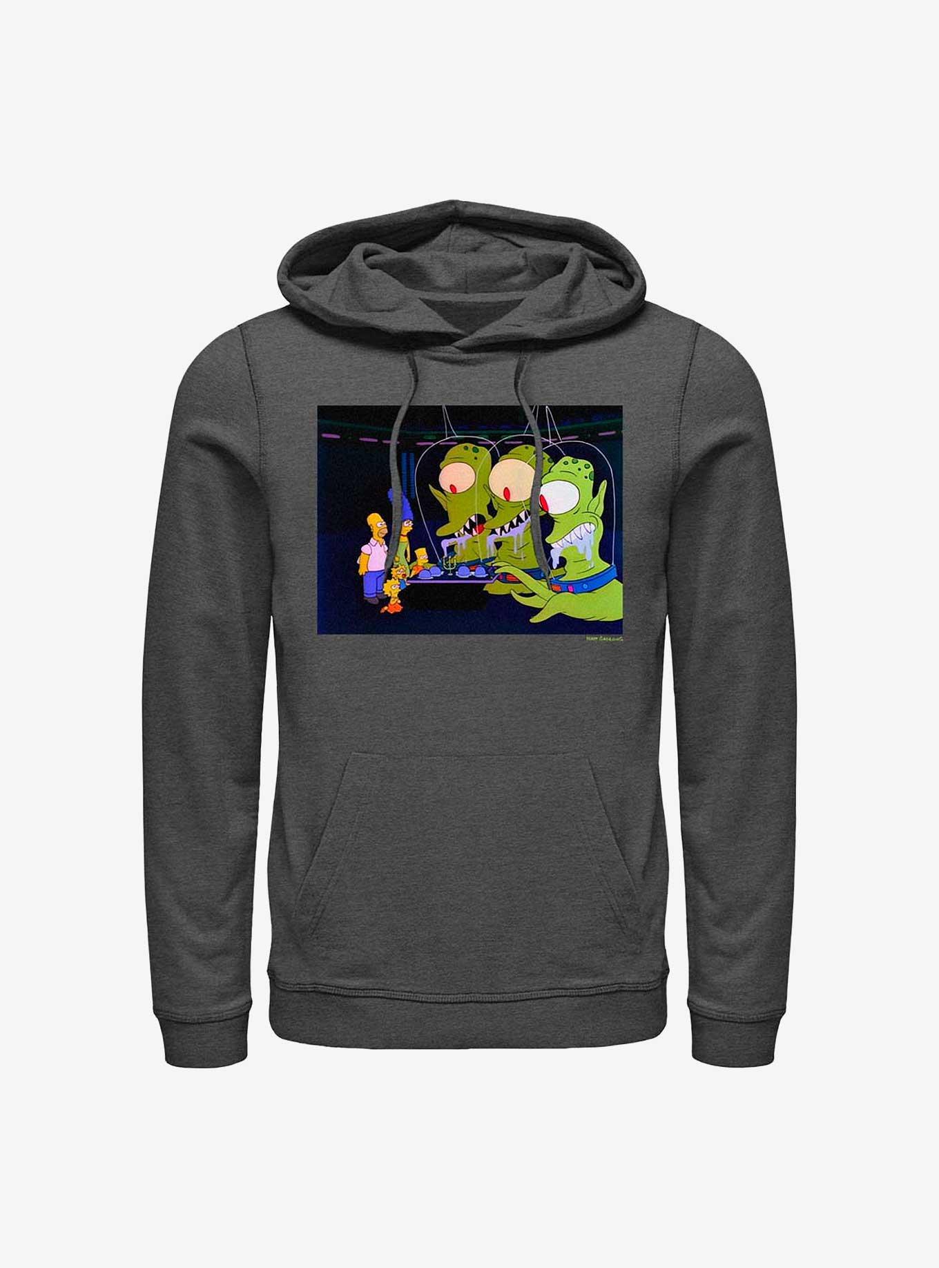 The Simpsons Tree House Of Horror Aliens Hoodie, CHAR HTR, hi-res