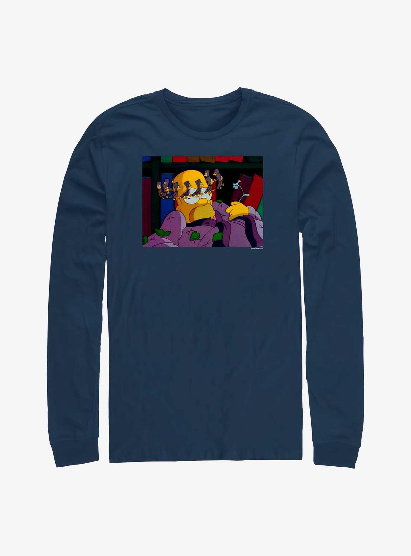 The Simpsons Dizzy Homer Long-Sleeve T-Shirt, NAVY, hi-res
