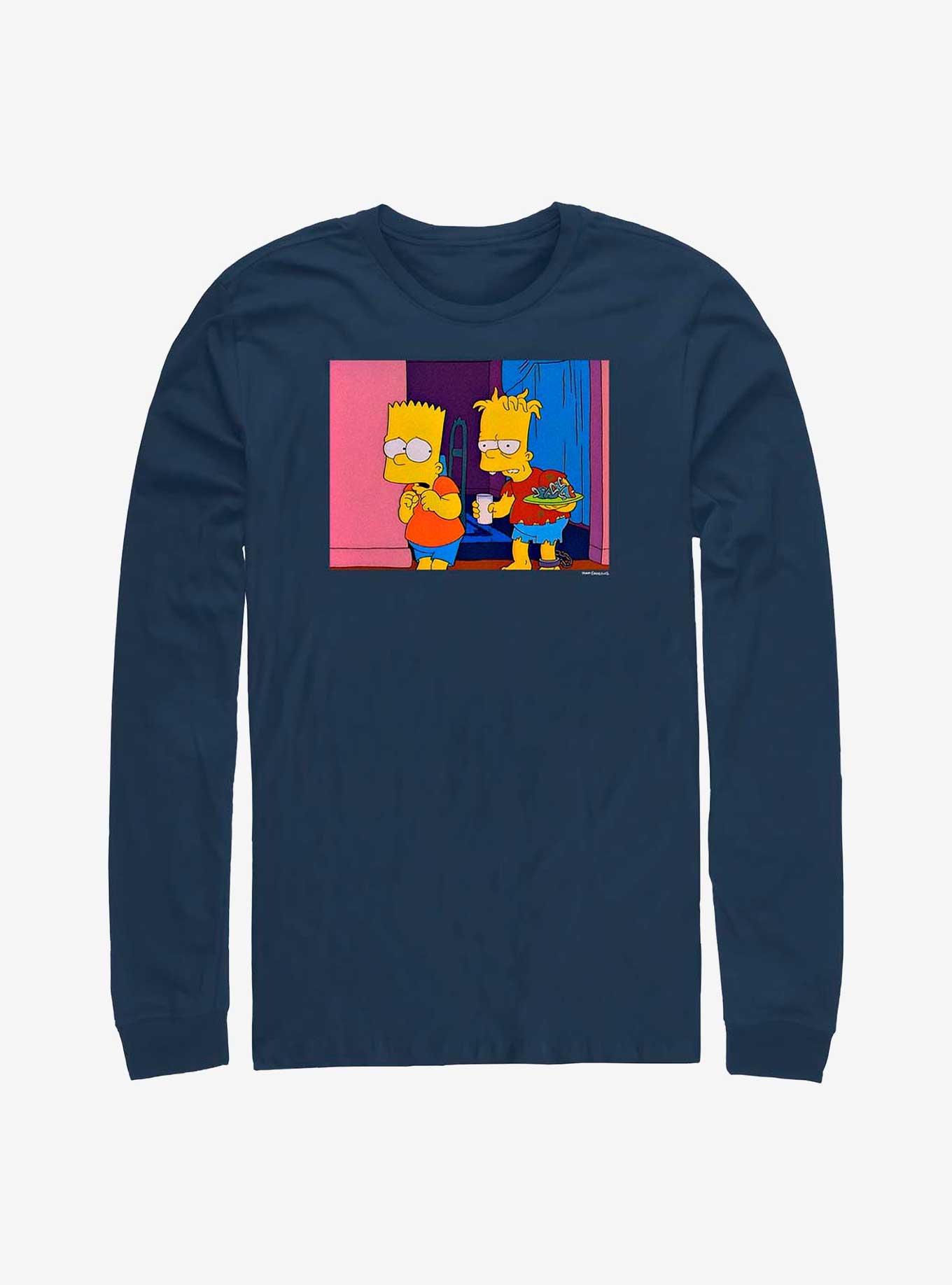 The Simpsons Double Bart Long-Sleeve T-Shirt, NAVY, hi-res