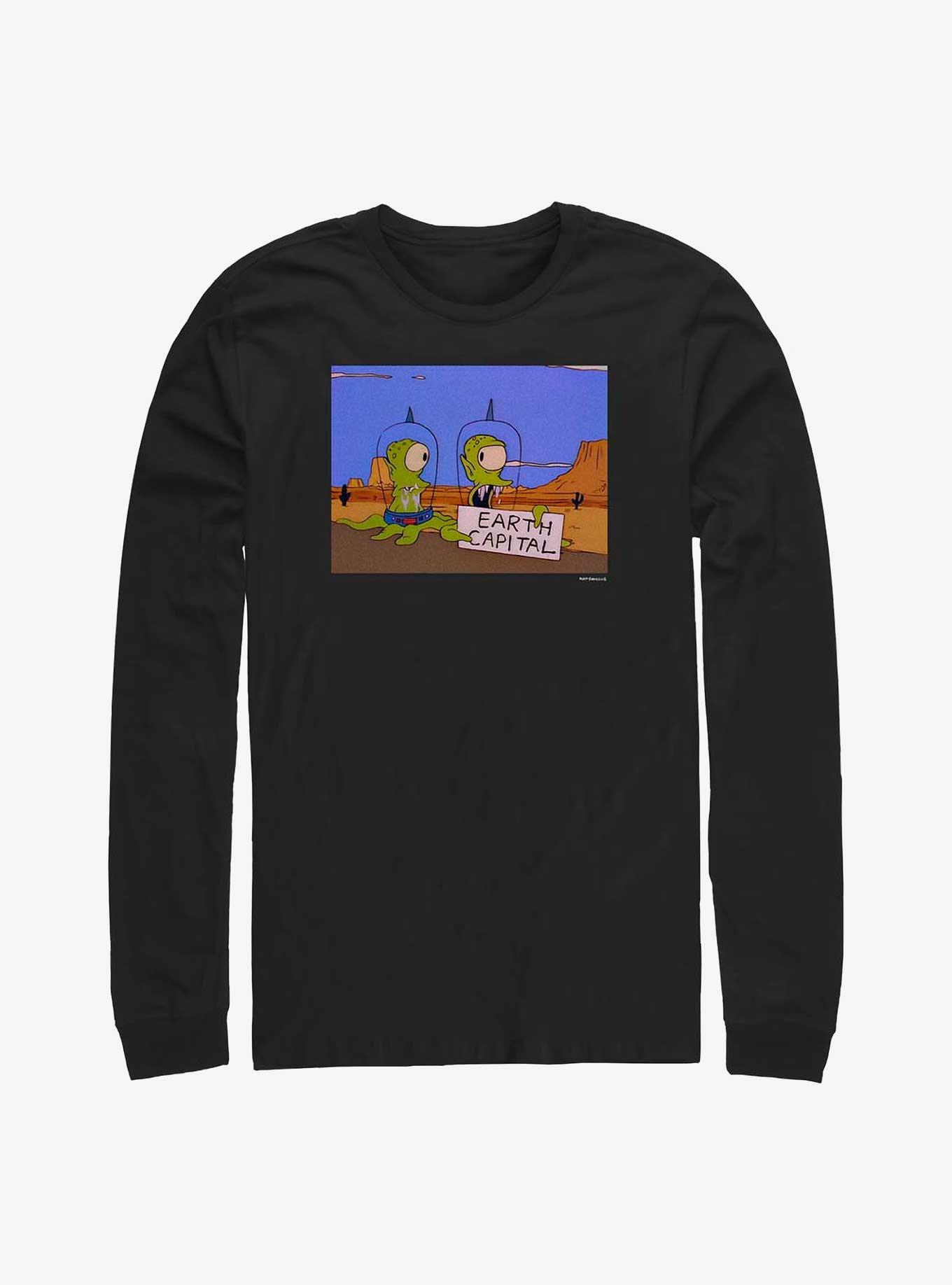 The Simpsons Earth Capital Long-Sleeve T-Shirt, , hi-res