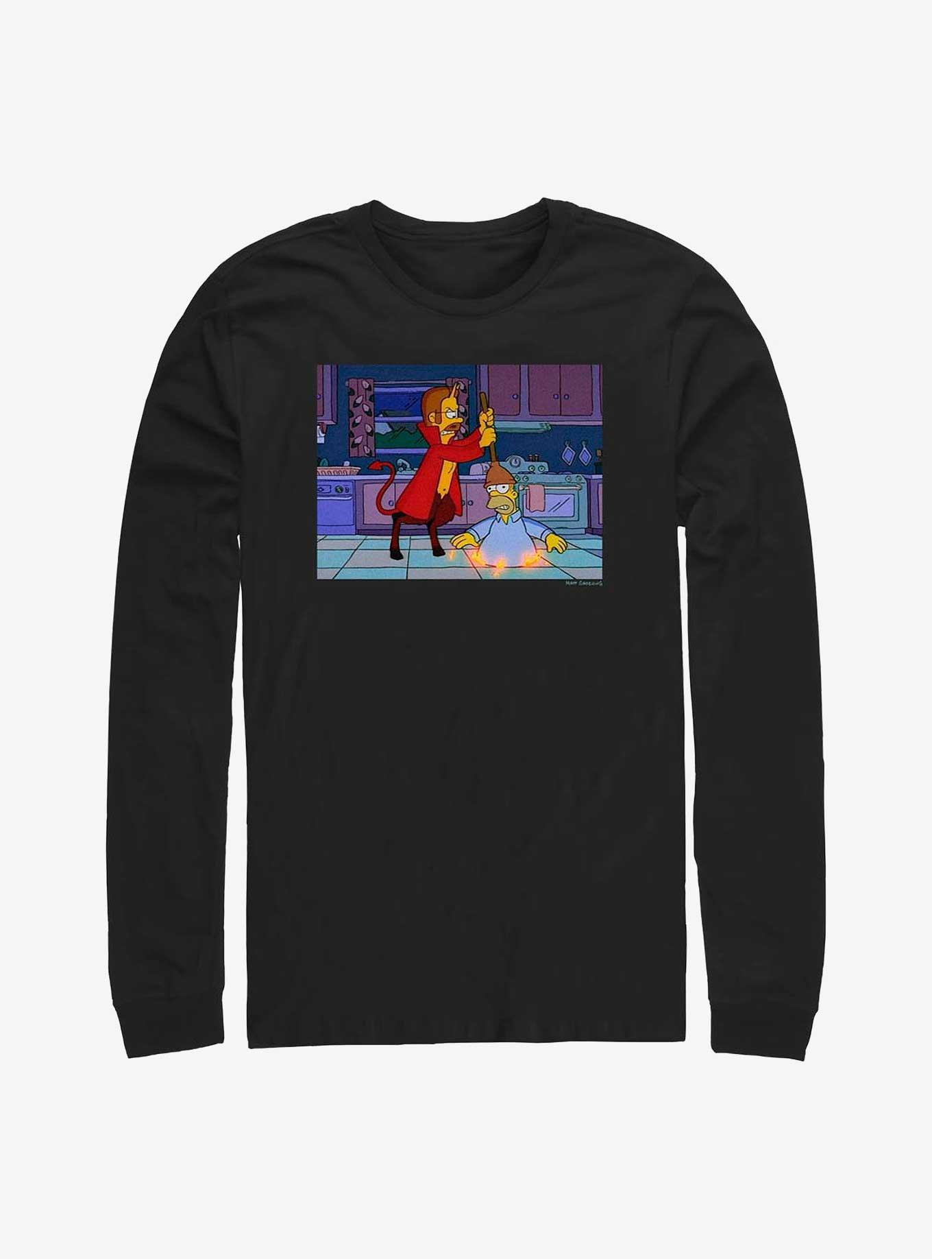 The Simpsons Homer Hell Long-Sleeve T-Shirt, BLACK, hi-res