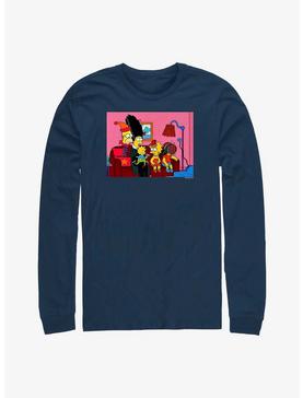 The Simpsons Horror Couch Long-Sleeve T-Shirt, NAVY, hi-res