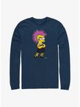The Simpsons Lisa Punk Long-Sleeve T-Shirt, NAVY, hi-res