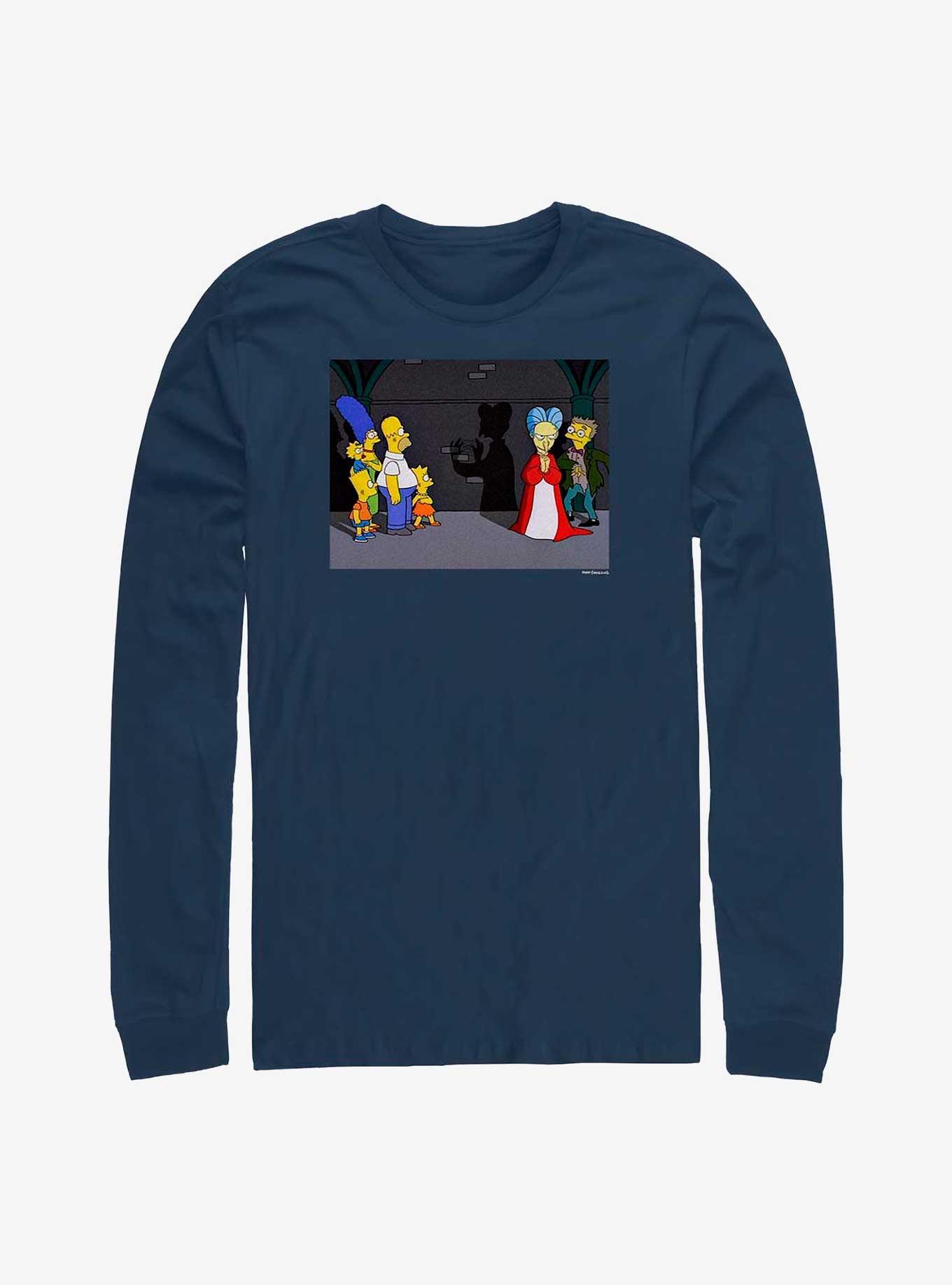 The Simpsons Shadow Burns Long-Sleeve T-Shirt, NAVY, hi-res
