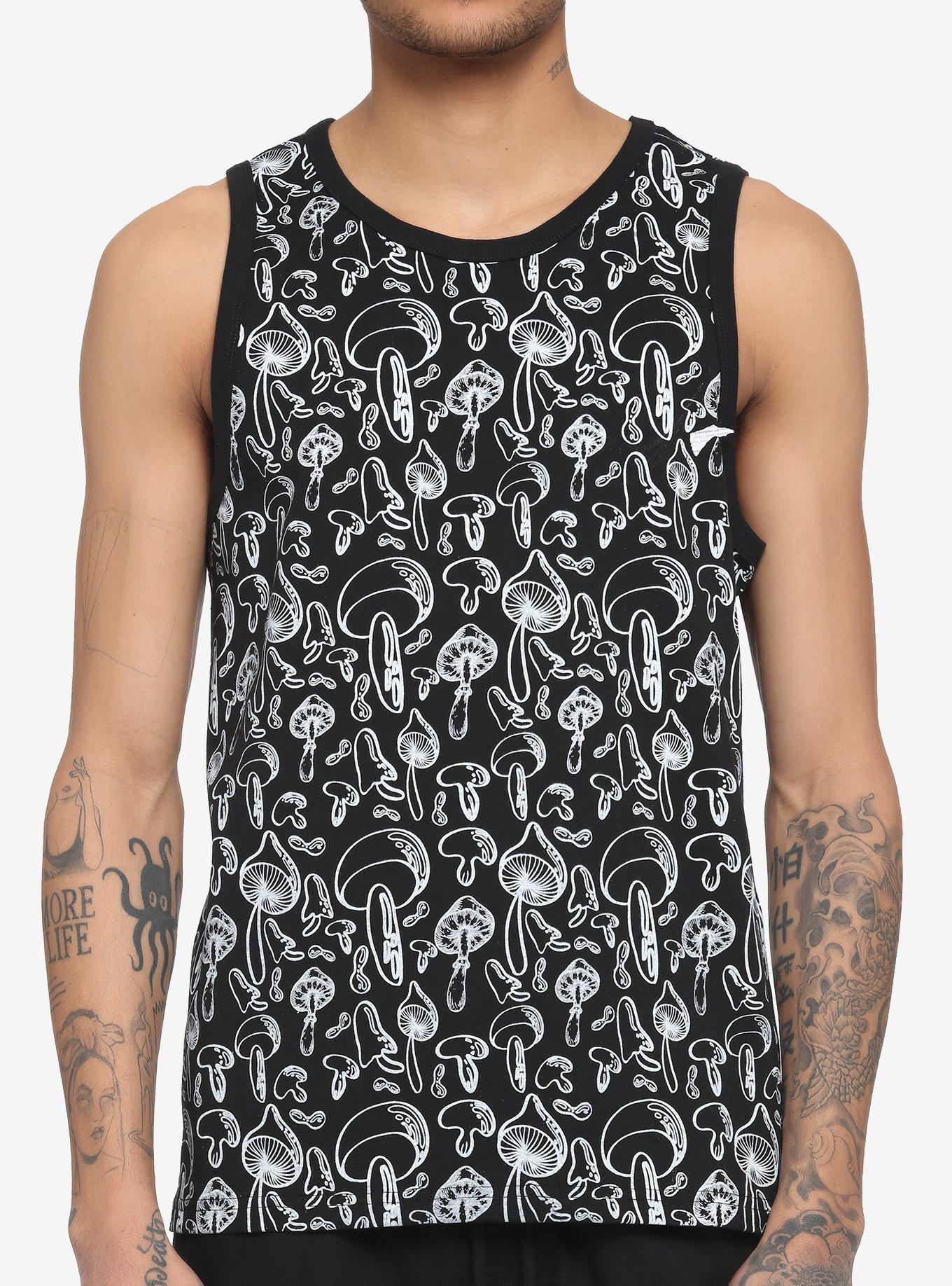 Black & White Mushroom Tank Top