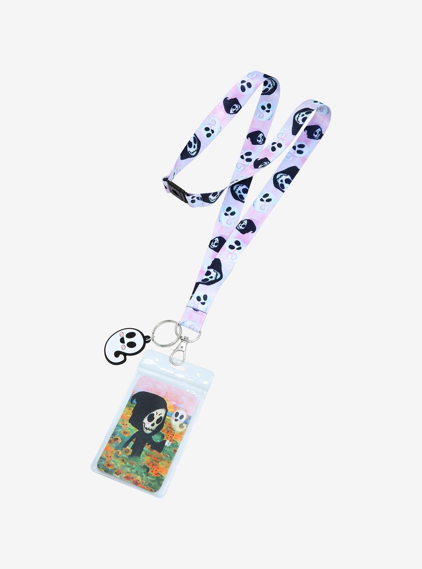 Grim Reaper Ghost Pastel Lanyard, , hi-res