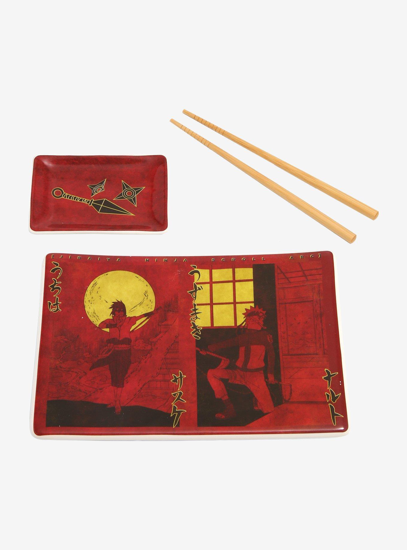 SU ORDINAZIONE Naruto Shippuden Ceramic Sushi Set with Chopsticks Naruto main image 0