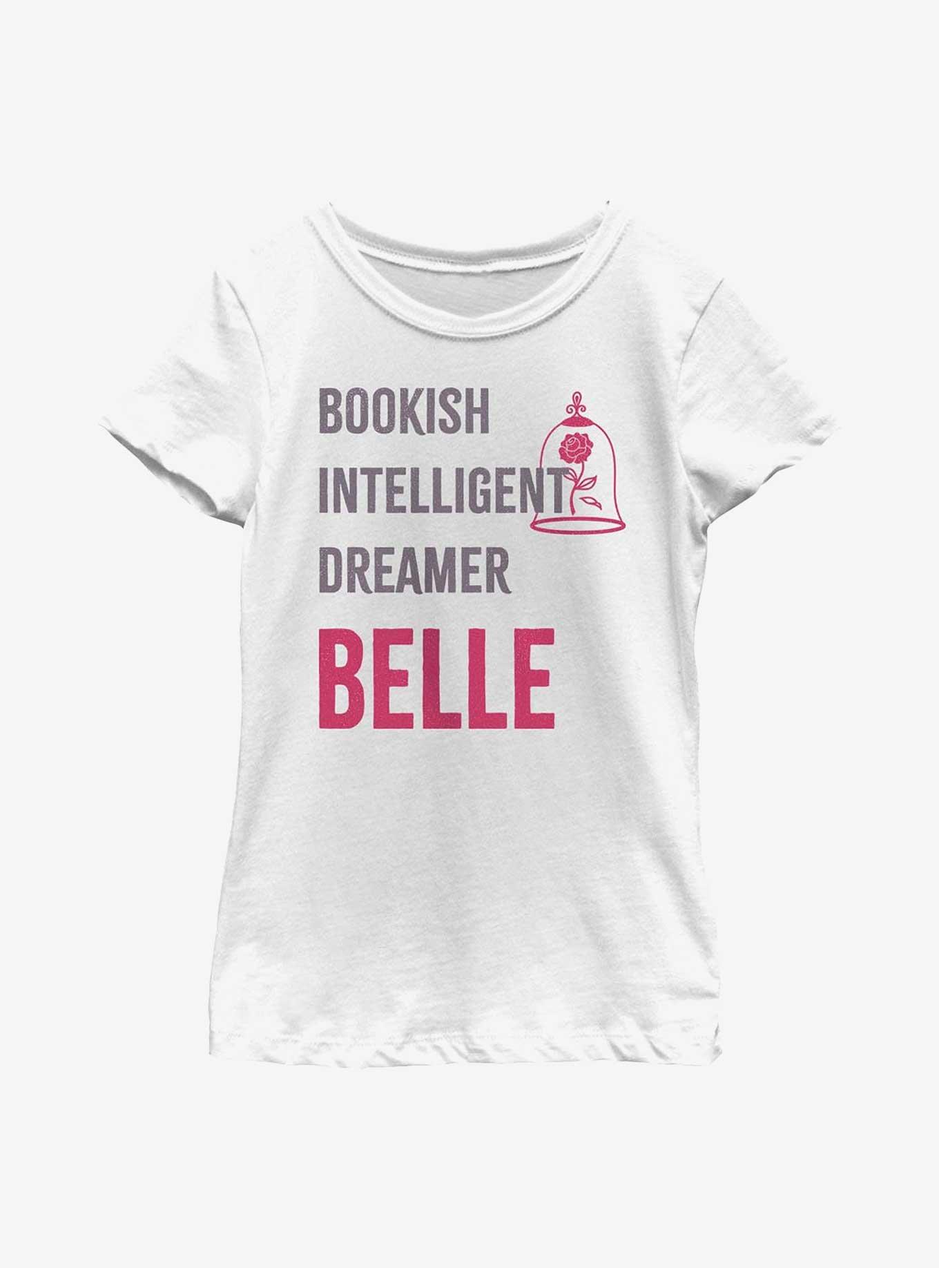 Disney Beauty And The Beast Belle List Youth Girls T-Shirt, WHITE, hi-res